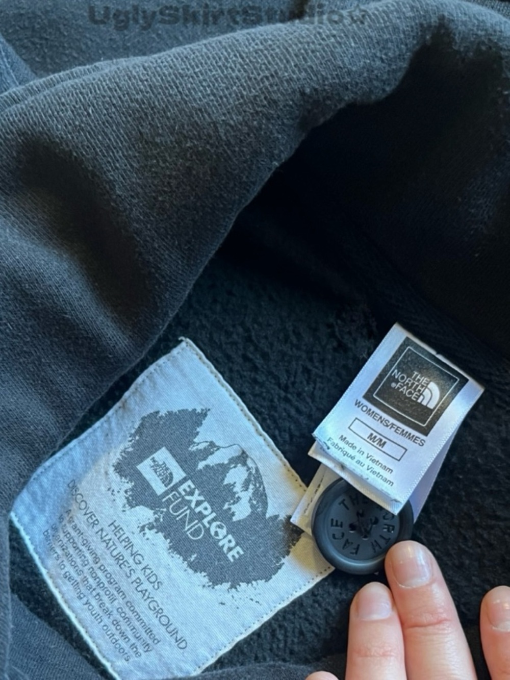 The North Face Women's Taluma Fleece Pea Coat Double Breasted Black Jacket M - Picture 2 of 5